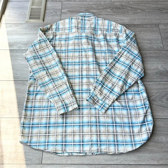 Panhandle Rough Stock Pure Cotton  Button Down Plaid Western Shirt - Picture 11 of 15